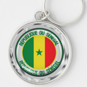 Senegal Round Emblem Key Ring