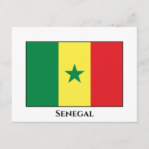Senegal (Senegalese) Flag Postcard