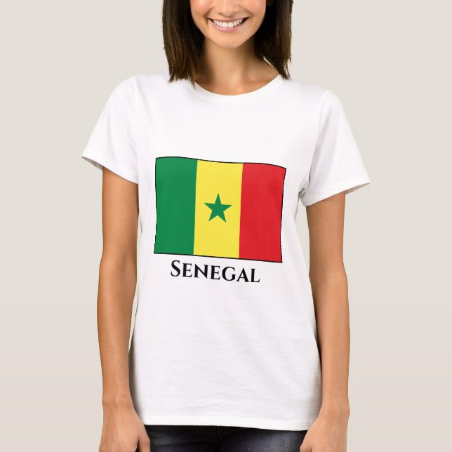 Senegal (Senegalese) Flag T-Shirt (Front)