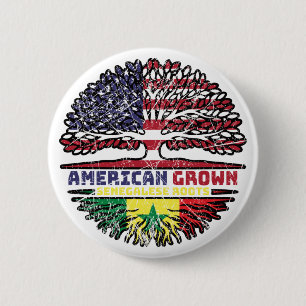 Senegal Senegalese US American USA United States 6 Cm Round Badge