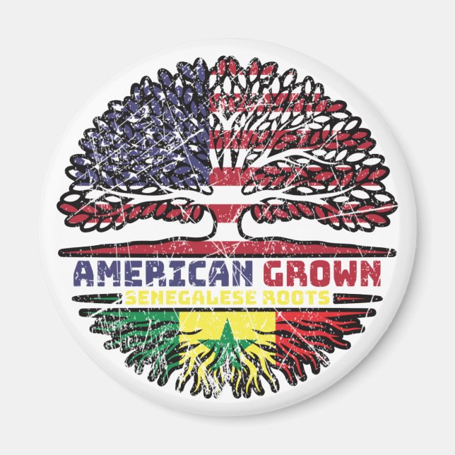 Senegal Senegalese US American USA United States Magnet (Front)