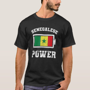 Senegal Senegalese West Africa Proud Battery Power T-Shirt