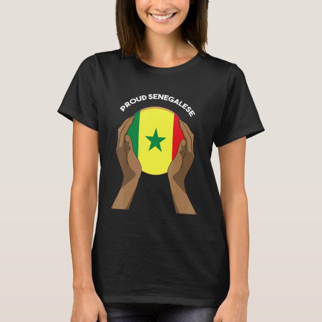 Senegal Senegalese West Africa Proud Heart Love Fl T-Shirt (Front)