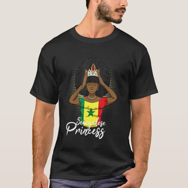 Senegal Senegalese West Africa Proud Princess Quee T-Shirt (Front)