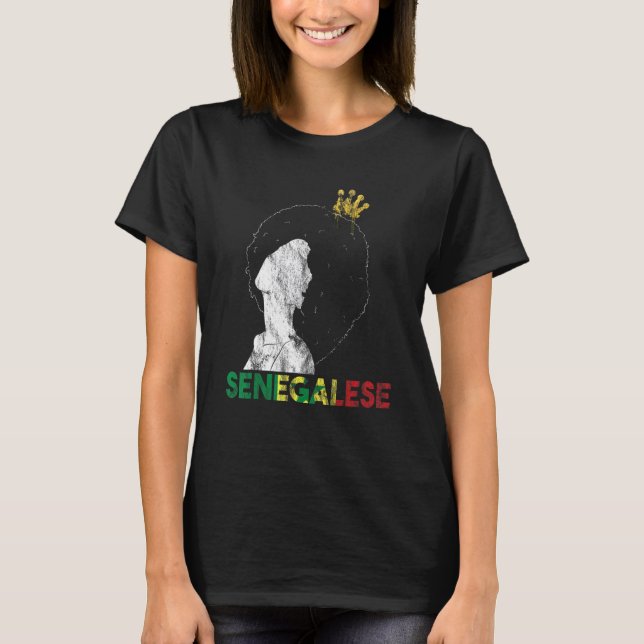 Senegal Senegalese West Africa Proud Princess Quee T-Shirt (Front)