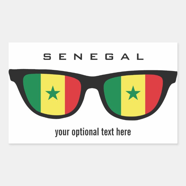 Senegal Shades custom stickers (Front)