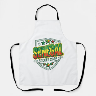 Senegal Soccer 2026 Soccer Bold Country Typography Apron