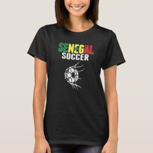 Senegal Soccer Ball In Net Senegalese Football Su T-Shirt