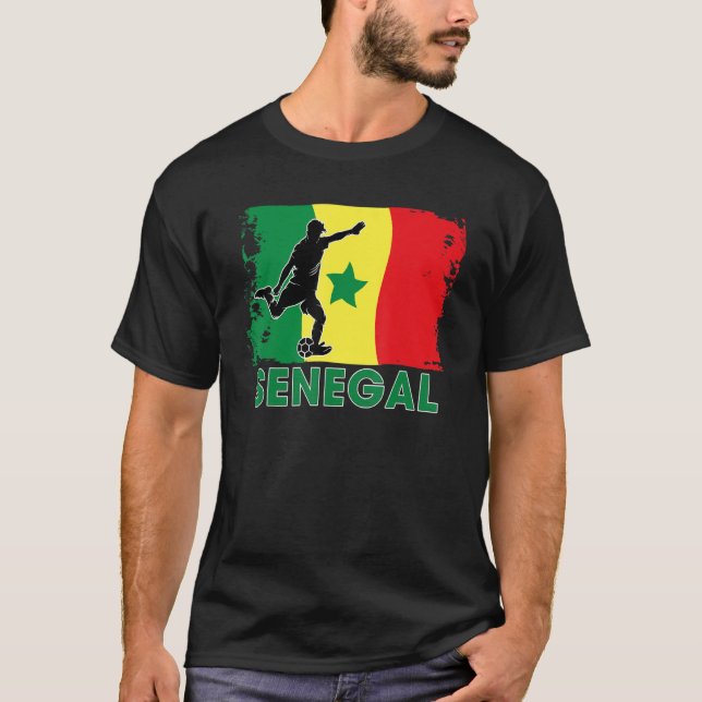 Senegal Soccer Fan  2022 National Football Team Fl T-Shirt (Front)