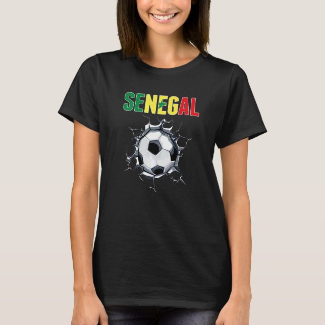 Senegal Soccer Fans  Senegalese Football In Cracke T-Shirt (Front)