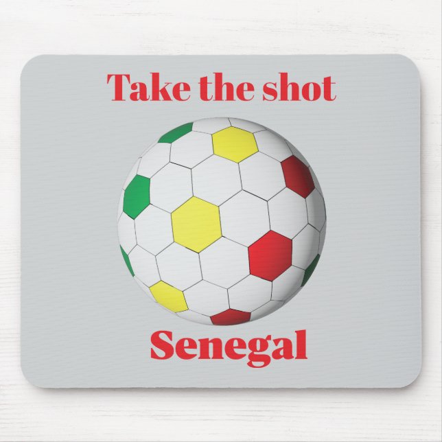Senegal Soccer Mouse Mat (Front)