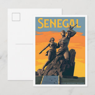 Senegal Vintage Travel  Postcard