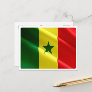 Senegal - Waving Flag - Postcard