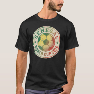 Senegal World Cup 2026 Vintage Retro Soccer Badg T-Shirt