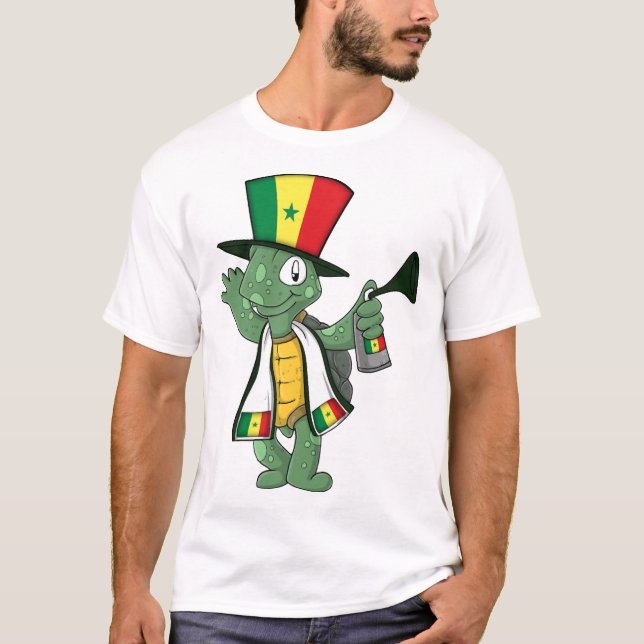 Senegalese Fan Turtle T-Shirt (Front)