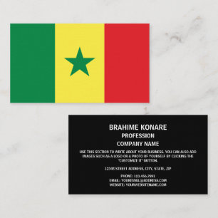 Senegalese Flag, Flag of Senegal Business Card