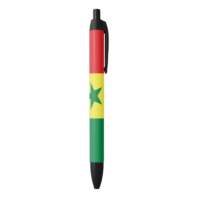 Senegalese Flag (Senegal) Black Ink Pen (Bottom (Vertical))