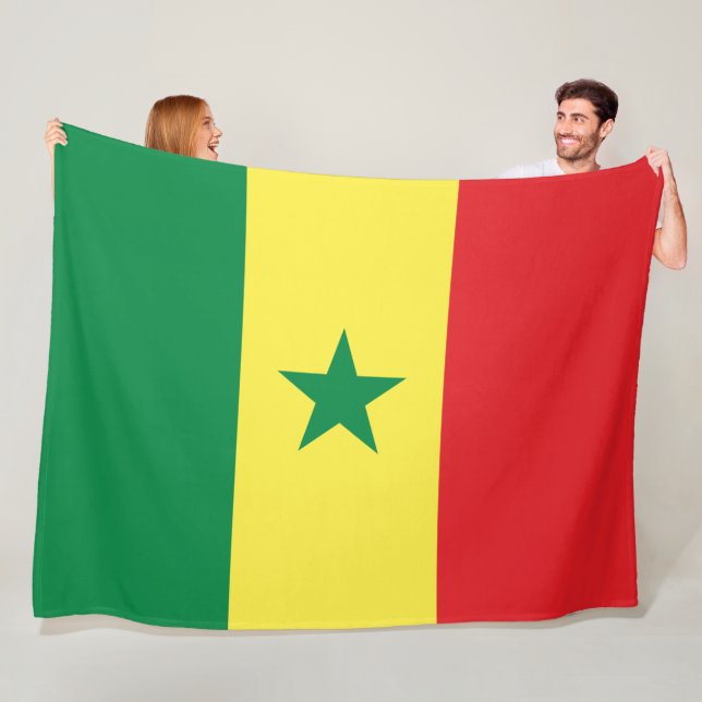 Senegalese Flag (Senegal) Fleece Blanket (In Situ)