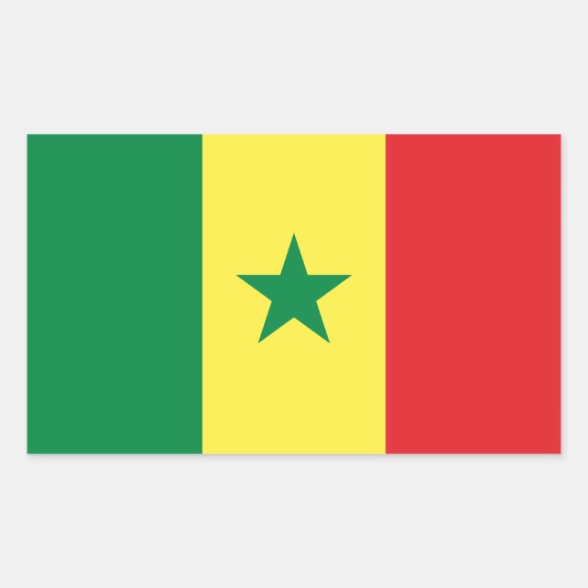 Senegalese flag Stickers (Front)