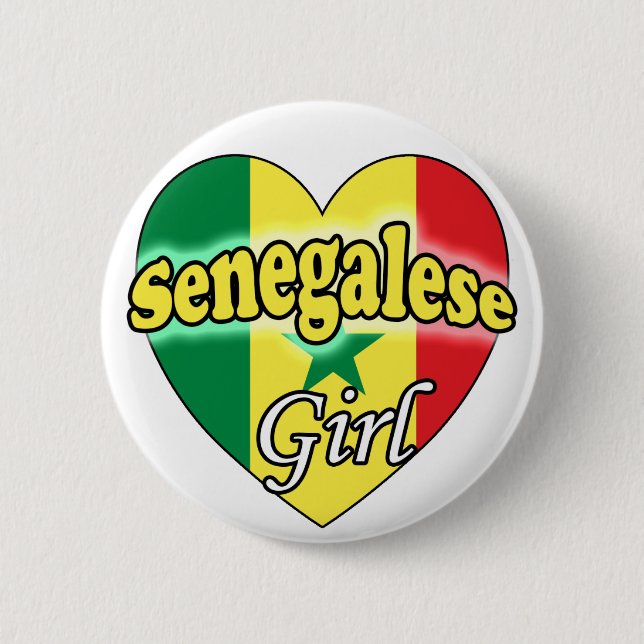 Senegalese Girl 6 Cm Round Badge (Front)
