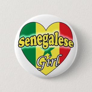 Senegalese Girl 6 Cm Round Badge