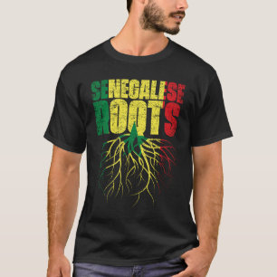 Senegalese Roots Senegal Heritage Flag T-Shirt