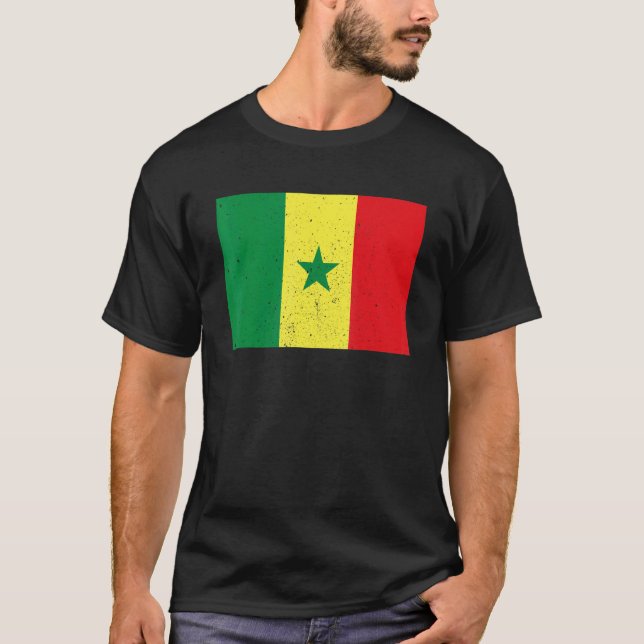 Senegalese Senegal Flag Pride Senegalese Flag T-Shirt (Front)