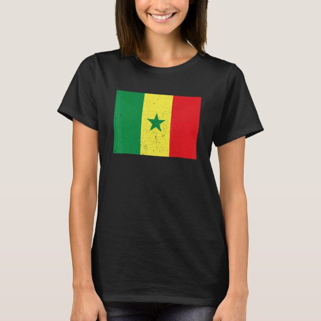 Senegalese Senegal Flag Pride Senegalese Flag T-Shirt (Front)