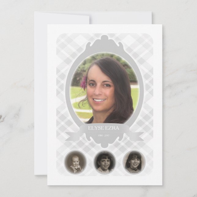 senescence photo memorial announcements (Front)