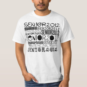 Senior 2012 Apparel (Black) Personalise Back T-Shirt