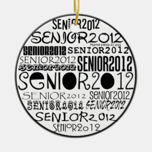 Senior 2012 (Black) Rearview Mirror Ornament