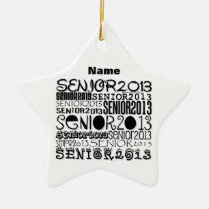 Senior 2013 - (Personalise) - Rearview Mirror Orna Ceramic Tree Decoration