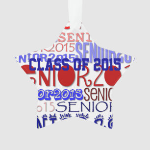 Senior 2015 Star - Rearview Mirror Ornament