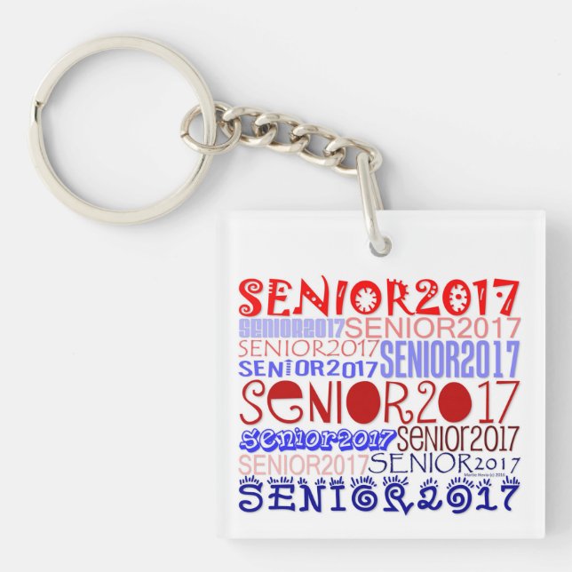 Senior 2017 Keychain Double-Sided/Personalise (Front)
