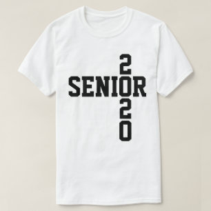 Senior 2020 black Text Class of 2020 t shirt