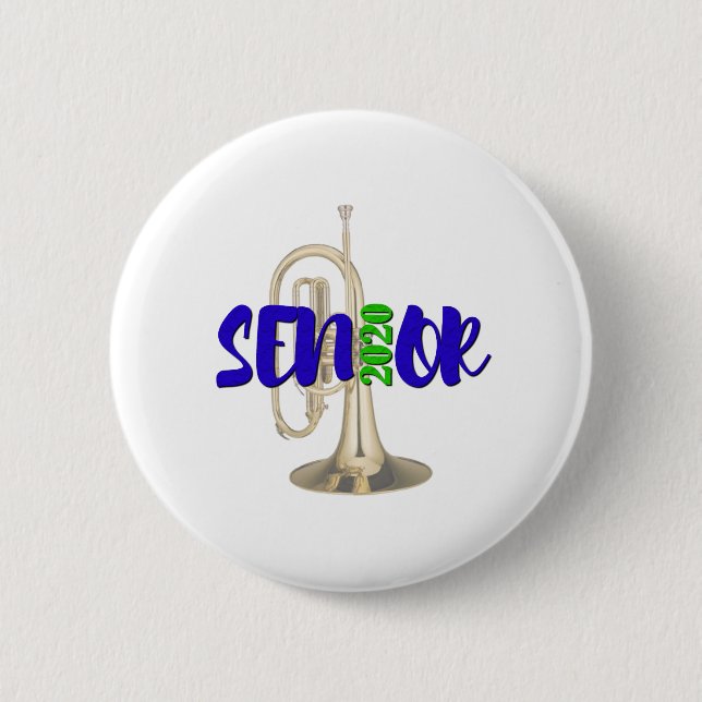 Senior 2020 - Mellophone 6 Cm Round Badge (Front)