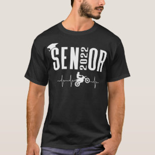 Senior 2021 Motocross Heartbeat  Dirt Bike Rider T-Shirt