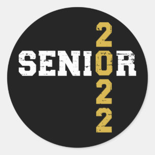 Senior 2022 graduation class classic round sticker