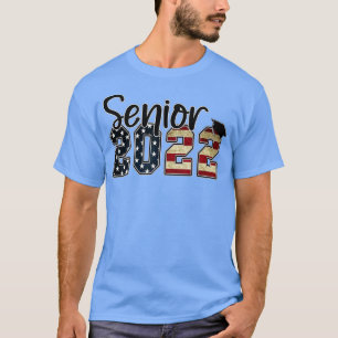 Senior 2022,Graduation Class of 2022,American Flag T-Shirt
