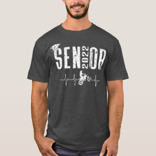 Senior 2022 Motocross Heartbeat Dirt Bike Rider T-Shirt