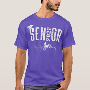 Senior 2022 Motocross Heartbeat Dirt Bike Rider T-Shirt