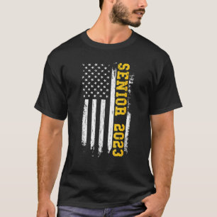 Senior 2023 American Flag USA Graduation Class Of T-Shirt
