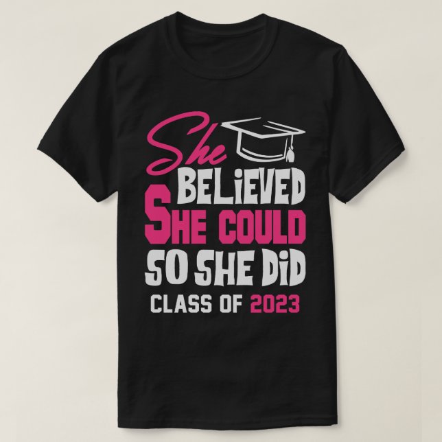 Senior 2023 Class of 2023 Graduate 7 T-Shirt (Design Front)