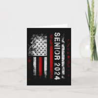 Senior 2024 American Flag Usa Graduation Class Of 