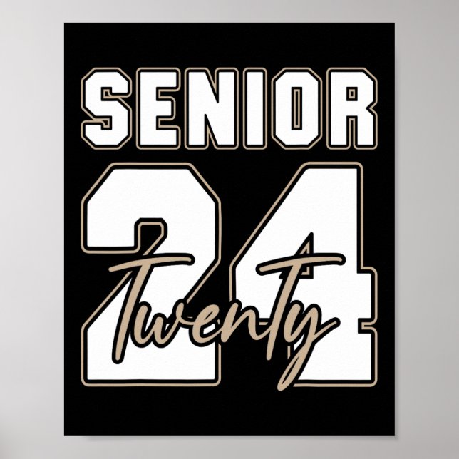 Senior 2024 Class Of 2024 Back To School Graduatio Poster (Front)
