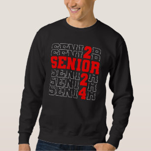 Senior 2024 Class Of 2024 Back To School Graduatio Sweatshirt