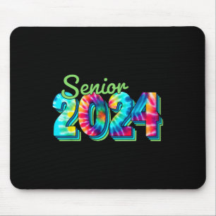 Senior 2024 Class Of 2024 Back To School Tie Dye G Mouse Mat