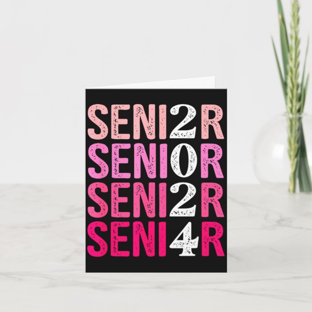 Senior 2024 class of 2024 for graduation high card (Front)