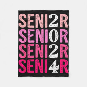 Senior 2024 class of 2024 for graduation high fleece blanket