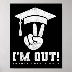 Senior 2024 Class Of 2024 Graduation Graduate Men Poster
